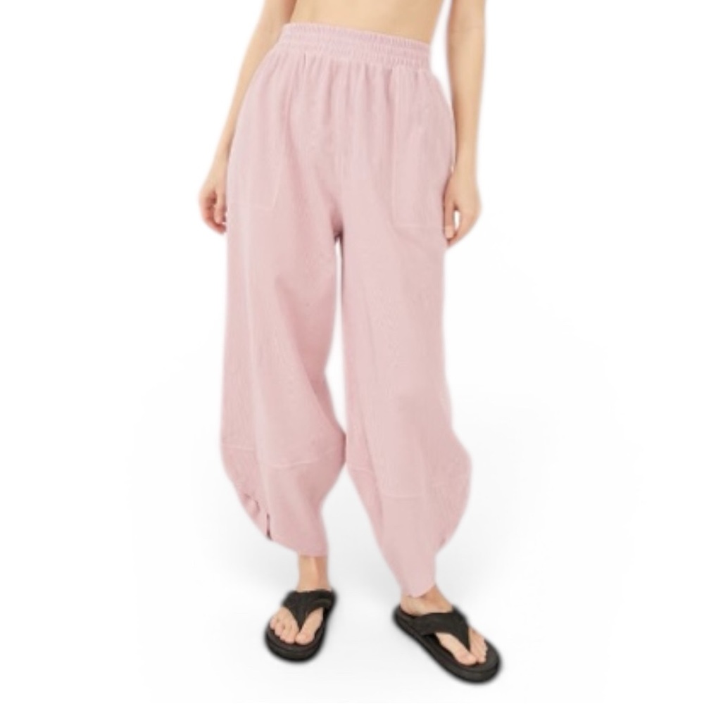 Free People Beach Leo knit pants lilac wine M NEW